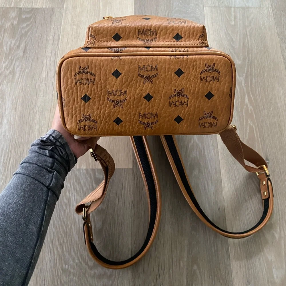 MCM Mini Stark Side Studs Backpack in Visetos